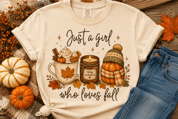 Just a Girl -Fall Cotton Tee