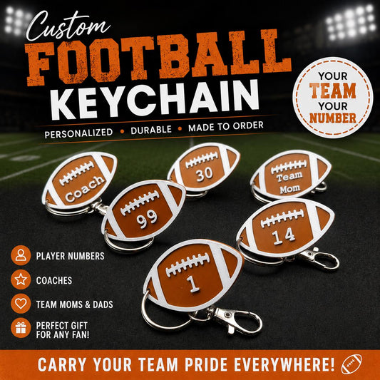 personalized 3D printed- Football Keychain