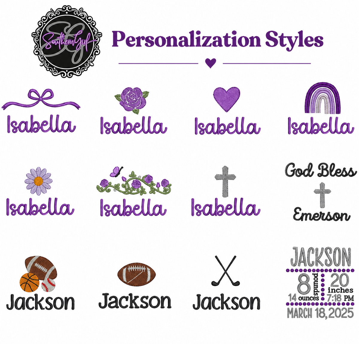 Personalized Keepsake Blanket with Name and Simple Design